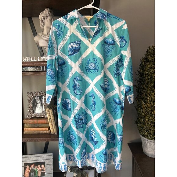 Islapayal Bergen Mini Dress Treasure Island Turquoise Womens Size Small - Picture 4 of 9